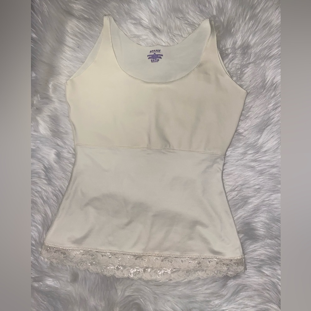 SPANX BY SARA BLAKELY TANK WITH LACE- XL